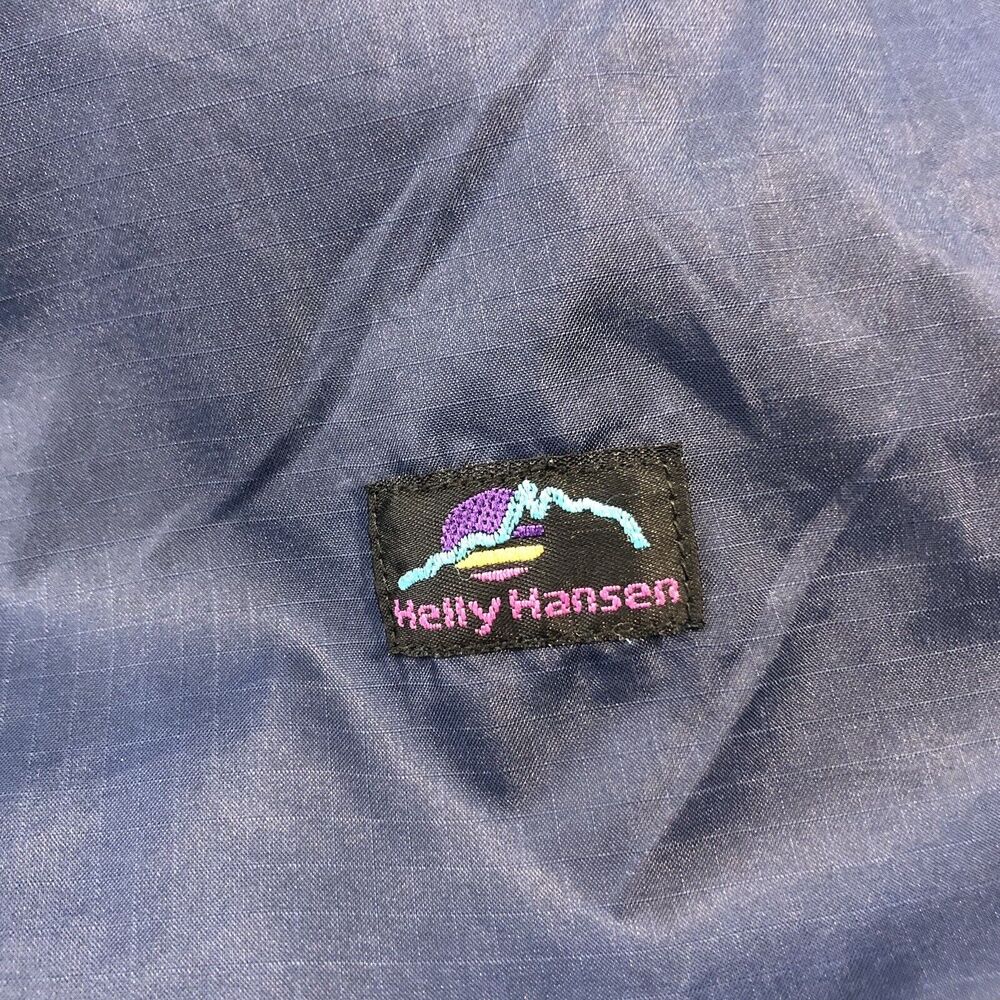 Helly Hansen Navy Nylon Shell Pants Sz L | Waterproof Outdoor Windbreaker - Picture 3 of 9